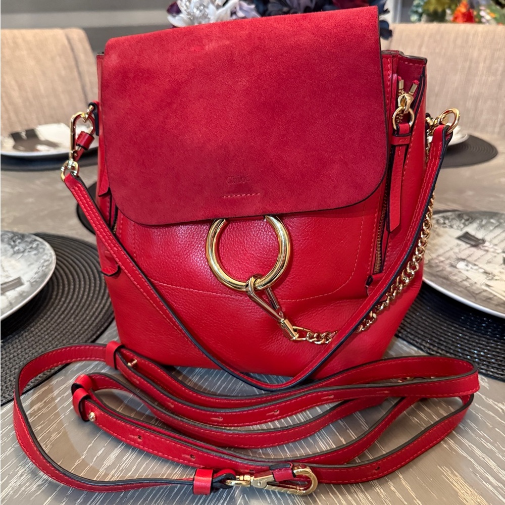 Chloe Red Faye Bag